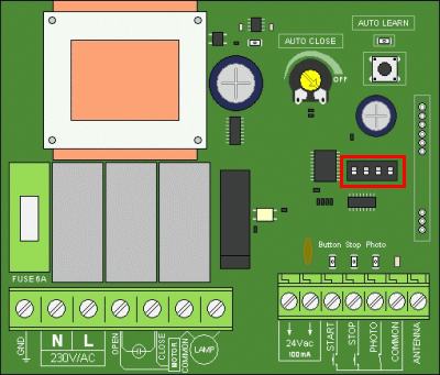 AUTOTECH APIC-2001 - Dip-switches