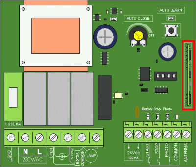 AUTOTECH APIC-2001 - Ενσωματωμένος δέκτης τηλεχειρισμού