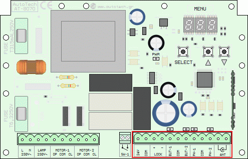 AUTOTECH AT-8070 - Κλέμα συσκευών χειρισμού, ελέγχου και ασφαλείας