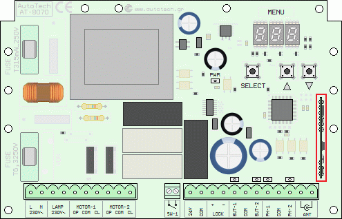 AUTOTECH AT-8070 - Ενσωματωμένος δέκτης τηλεχειρισμού